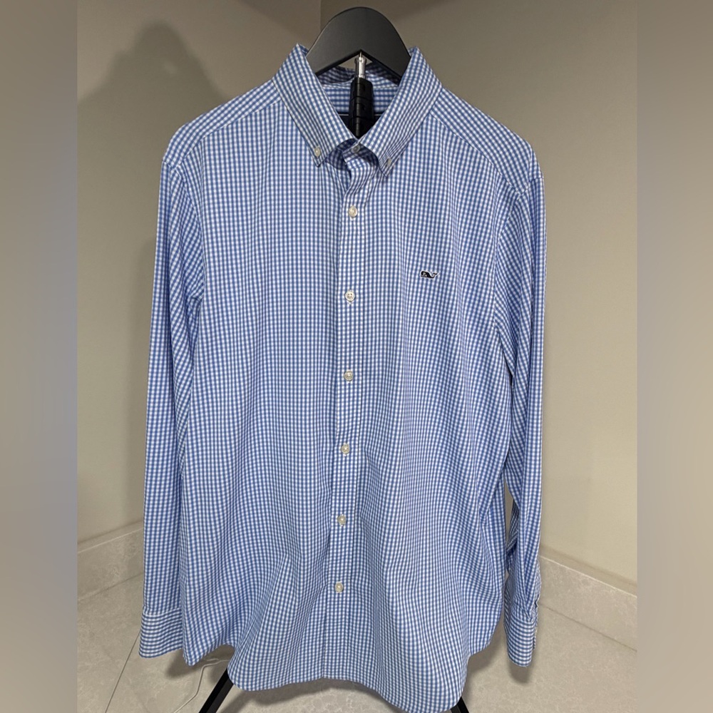 Vineyard Vines Blue Gingham Men's Shirt